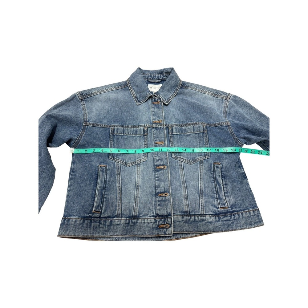 Jessica Simpson Womens Blue Denim Jacket Medium Wash Cotton Size Small - Picture 6 of 7